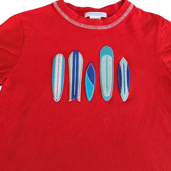 Janie And Jack Surfboard Days Red Short Sleeve Top Size 3 - Picture 2 of 6